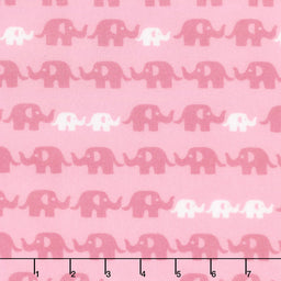 Cozy Cotton Flannels - Pink Elephants Yardage