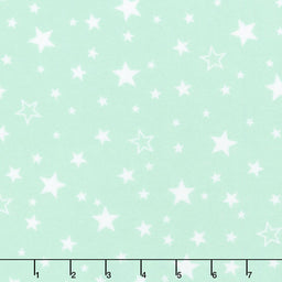 Cozy Cotton Flannels - Stars Seafoam Yardage Primary Image