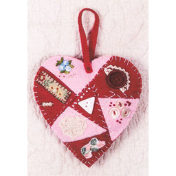 Crazy Quilt Heart Ornament Kit