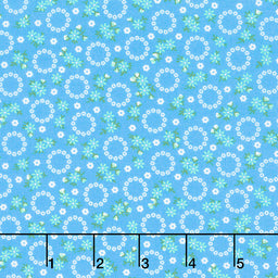 Darlene's Favorites - Flowers Blue Yardage