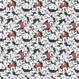 Disney Minnie Mouse Dreaming in Dots - Minnie Tossed White Yardage