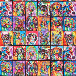 Dog Days - Block Dogs Multi Yardage