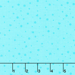 Dream - Tonal Dots and Hearts Aqua Yardage