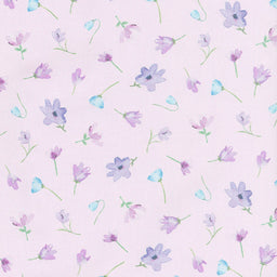 Dreaming of Tuscany - Watercolor Flowers Mauve Yardage Primary Image