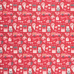 Falling in Love - Valentine Notions Red Yardage