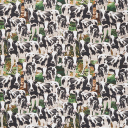 Farm Life - Packed Cows Multi Yardage