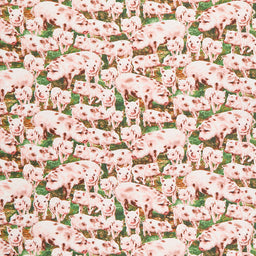 Farm Life - Packed Pigs Multi Yardage