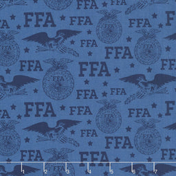 FFA Forever Blue - FFA Logo Blue Yardage