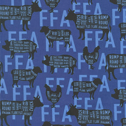 FFA Forever Blue - FFA Meat Cuts Blue Yardage