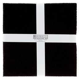 Fluffy Solids Black Flannel 10" Squares Primary Image