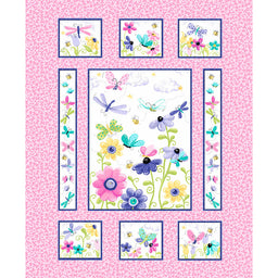 Flutter the Butterfly - Flutter Quilt Pink Panel