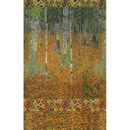 Gustav Klimt - Birch Autumn Metallic Panel