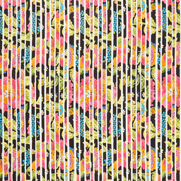 Happy Chance - Happy Stripe Black Yardage