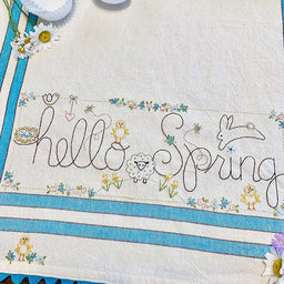 Hello Spring Embroidered Dishtowel Kit