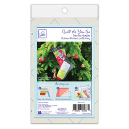 Holiday Square Stocking Quilt As You Go Preprinted Batting