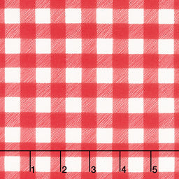 Home Sweet Holidays - Buffalo Plaid Winter White Berry Red Yardage