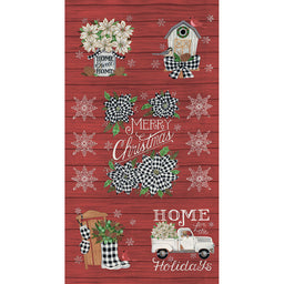 Home Sweet Holidays - Home Sweet Home Berry Red Panel