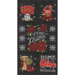 Home Sweet Holidays - Home Sweet Home Charcoal Black Panel