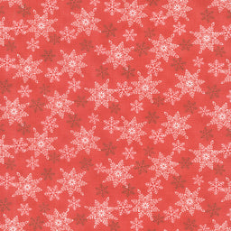 Home Sweet Holidays - Snowflake Swirl Berry Red Yardage