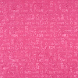 Hope & Heart Batiks - Hopeful Text Geranium Yardage