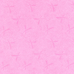Hope & Heart Batiks - Ribbon Scroll Hot Pink Yardage