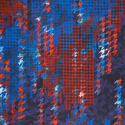 Houndstooth Kaleidoscope - Houndstooth Patriotic Red Blue Digitally Printed 108" Wide Backing