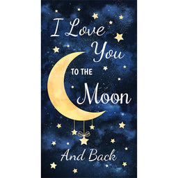 I Love You to the Moon & Back - Moon Navy Panel