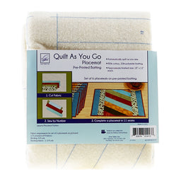 Jakarta Quilt As You Go Place Mat Preprinted Batting