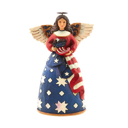 Jim Shore Heartwood Creek Patriotic Angel in Flag Dress Figurine