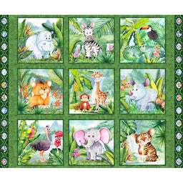 Jungle Friends - Jungle Animals Block Multi Panel