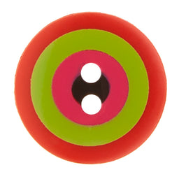 Kaffe Fassett Button - 5/8" Orange & Green Target