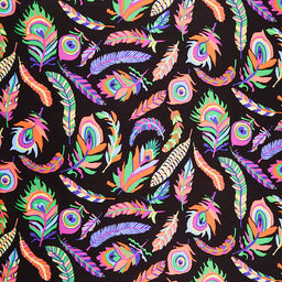 Kaffe Fassett Collective - August 2021 Dark Tickle My Fancy Black Yardage