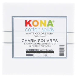 Kona Cotton - White Charm Pack