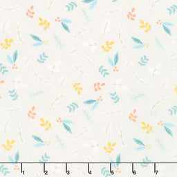 Little Ducklings - Foliage Sprigs Warm Grey Yardage