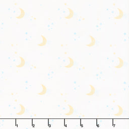 Little Ducklings - Moon Print White Yardage