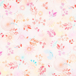 Loose Leaf - Spiral Peach Digitally Printed Yardage