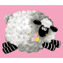 Mama Lal - Sheep Play Mat Pink Panel