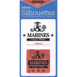 Marines Laser Silhouette Precut Fused Appliqué Pack