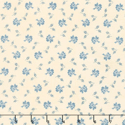 Mary Ann's Gift 1850 - 1880 - Prairie Bloom Biscuit Indigo Yardage