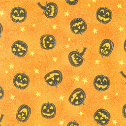 Midnight Haunt - Jack-O-Lantern Pumpkin Yardage