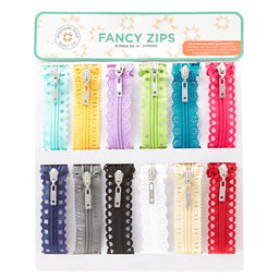 Missouri Star Fancy Zips - Twelve 14" Multicolor Zipper Pack