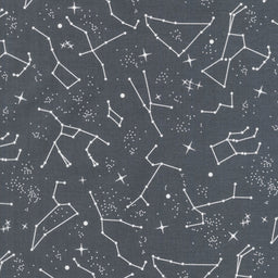 Out of this World with NASA - Nasa Constellations Charcoal Glow in the Dark Yardage Primary Image