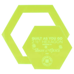 Quilt As You Go 2 1/2" Hexagon Template Designed by Daisy & Grace for Missouri Star Quilt Company