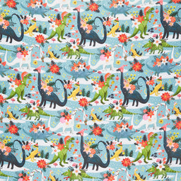 Rebel Without a Claus - Rawring Holidays Multi Digitally Printed Yardage