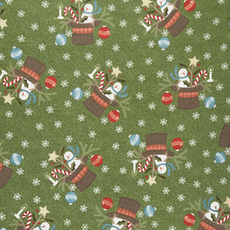 Snowdays Flannel - Santa Hat Green Yardage