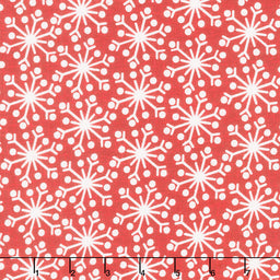 Snowdays Flannel - Snowflake Red Yardage