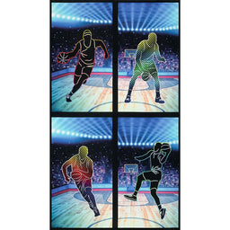 Sports Life - Basketball Black Digitally Printed Panel Primary Image
