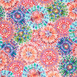 Starburst 108" - Tie Die Starburst Multi 108" Wide Backing