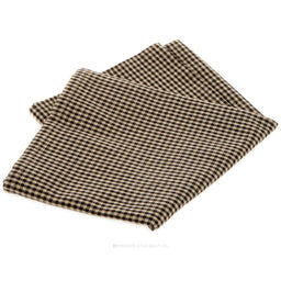 Tea Towel - Black & Tea Dye Mini Check