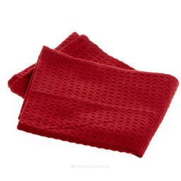 Tea Towel - Cranberry Waffle Weave